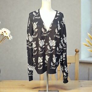 vintage aesthetic grandma sweater cottagecore floral cardigan soft girl style